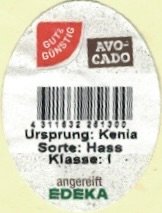 Edeka Gut & Gunstig avo-cado 4311532261300 ursprung: kenia sorte: hass klasse: 1 angereift
