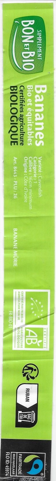 Simplement bon et bio Bananes origine cote d ivoire flo id:45974