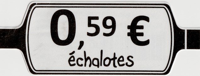 0,59 € echalotes
