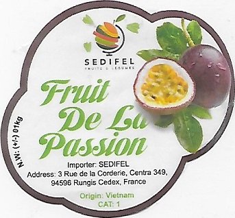 Sedifel fruits & legumes fruit de la passion origin vietnam