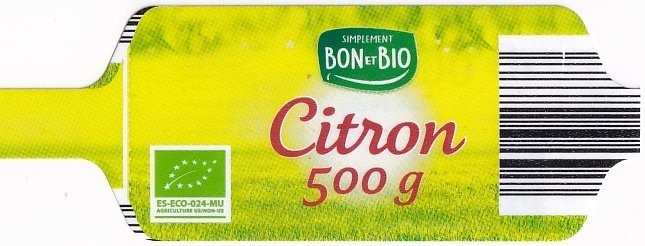 Simplement bon et bio citron 500g
