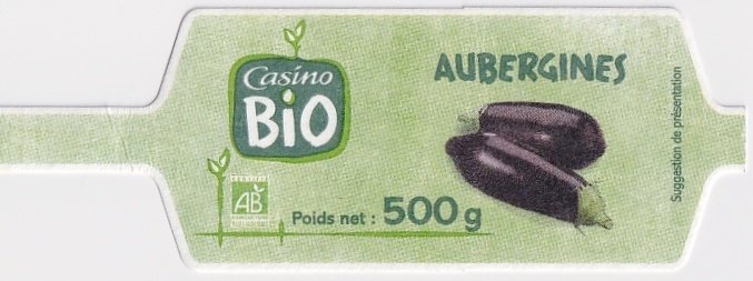 Casino bio aubergines 500g