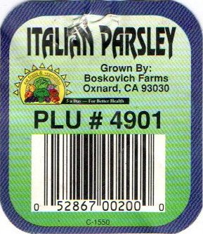 italian parsley plu #4901 052867002000