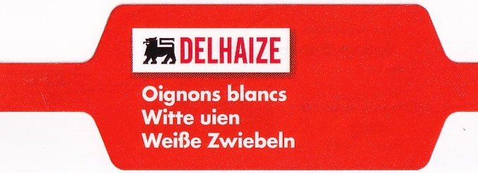 Delhaize oignons blancs witte uien weibe zwiebeln