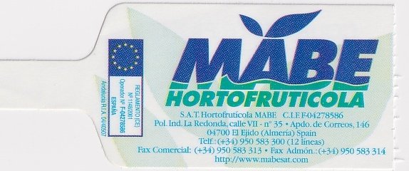 Mabe hortofruticola el ejido almeria