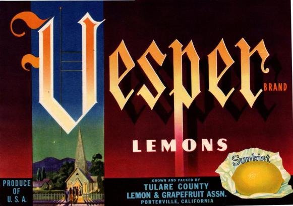 uesper brand lemons produce of usa