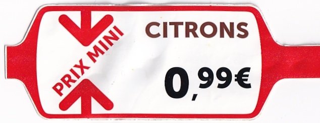 Prix mini citrons 0,99€