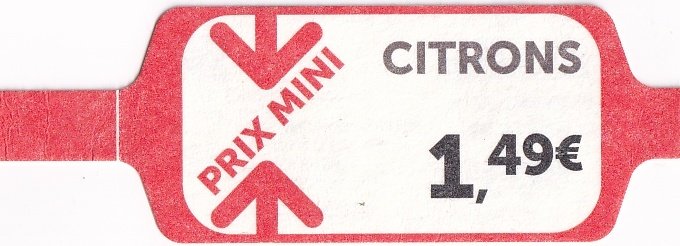 Prix mini citrons 1,49€
