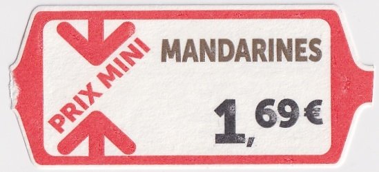 Prix mini mandarines 1,69€
