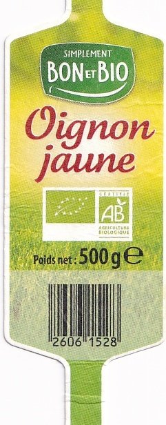 Simplement bon et bio oignon jaune 500g 26061528