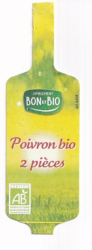Simplement bon et bio poivron 2 pieces