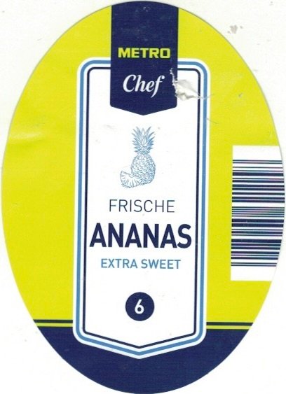 Metro chef frische ananas extra sweet 6 ursprungsland: costa rica www.metro-info.net 4018905621158