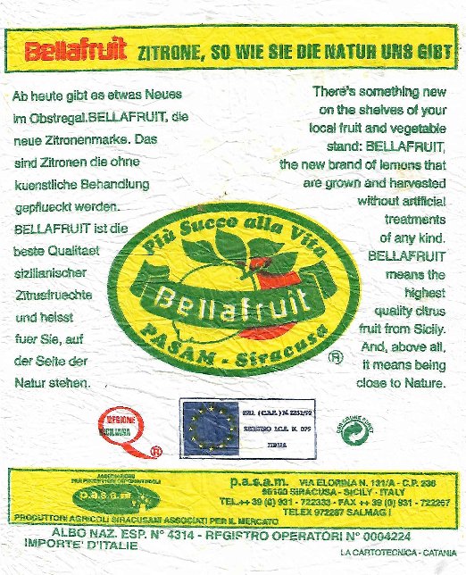 bellafruit piu succo alla vita pasam siracusa bellafruit zitrone so wie sie die natur uns gibt importe d italie