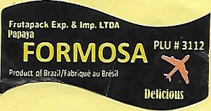 Frutapack exp papaya formosa plu #3112 product of brazil delicious