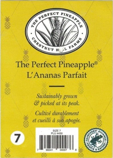 Chestnut hill farms the perfect pineapple 7 rainforest alliance people & nature 799341000076 produit au costa rica