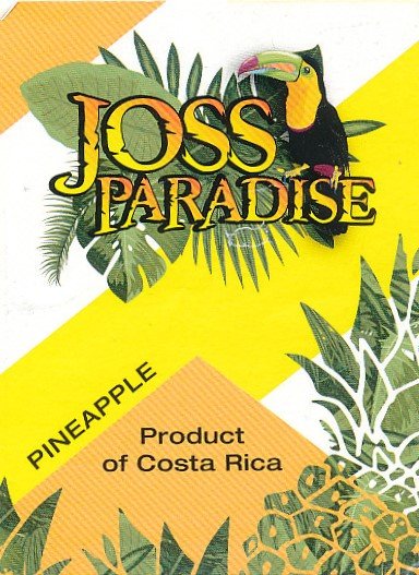 joss paradise  pineapple product of costa rica