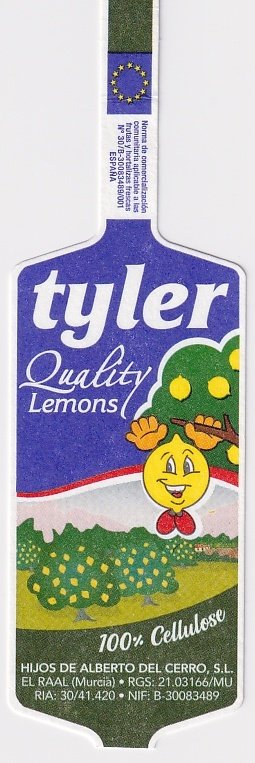 Tyler quality lemons 100% cellulose hijos de alberto del cerro