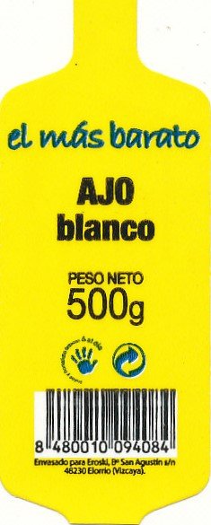 el mas barato ajo blanco 500g 8480010094084