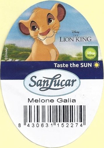 san lucar disney the lion king taste the sun melone galia 8430631152274