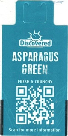 Discovered asparagus green fresh & crunchy scan for more information 8718366918625