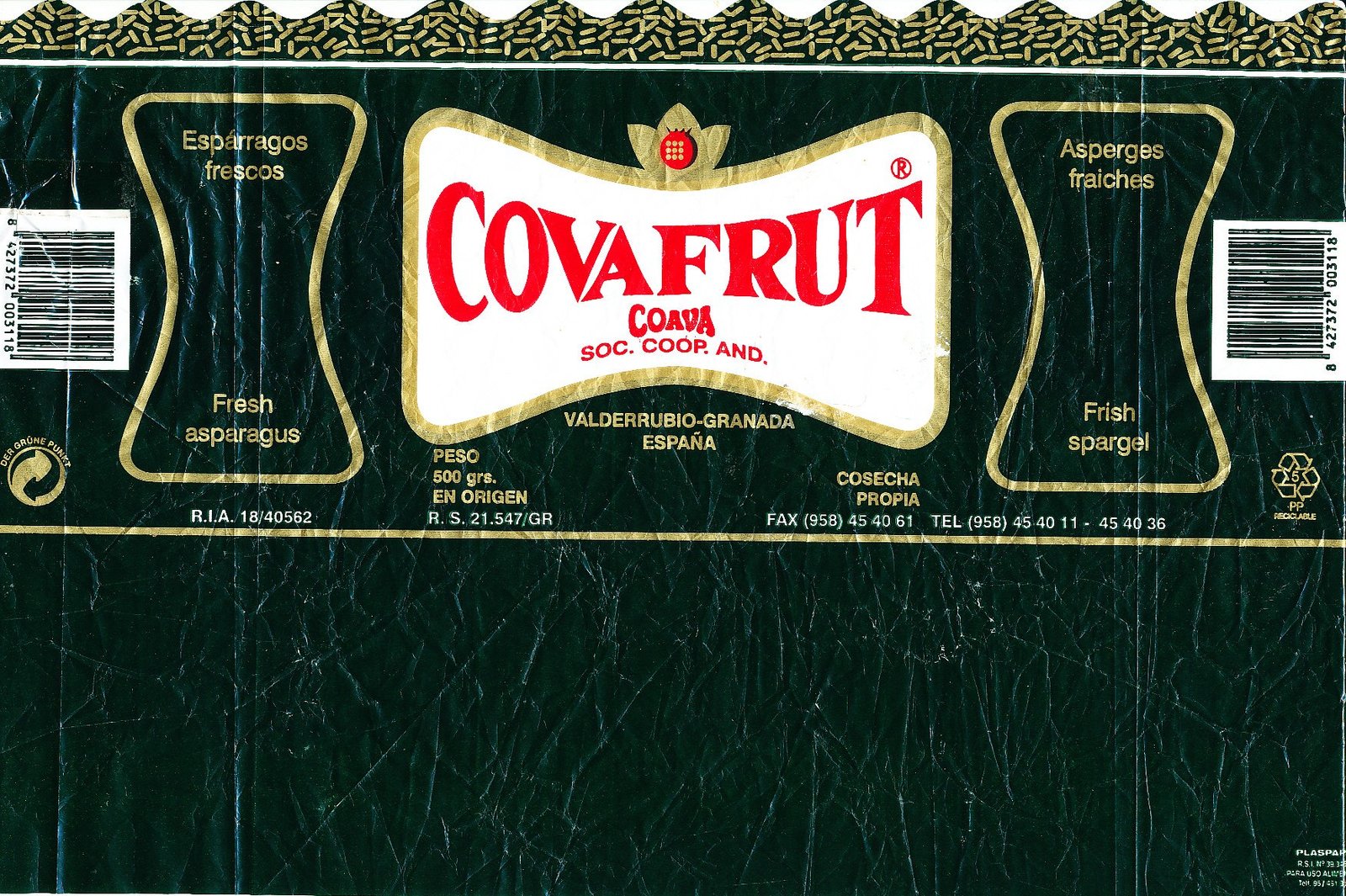 covafrut valderrubio granada  espana esparagos frescos 8427372003118