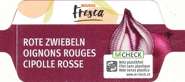 migros fresca rote zwiebeln oignons rouges cipolle rosse Mcheck