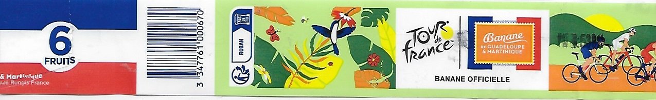 La banane française cultivée en guadeloupe & martinique 6 fruits 3347761000670 tour de france