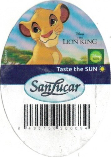 San Lucar disney the lion king taste the sun 8435156200584