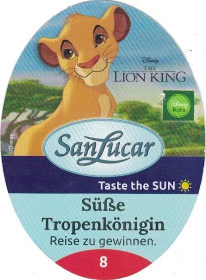 San Lucar disney the lion king taste the sun susse tropenkonigin reise zu gewinnen 8 8430631286375