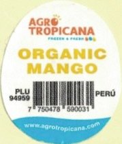 Agro Tropicana frozen & fresh organic mango plu 94959 peru 7750478590031 www.agrotropicana.com