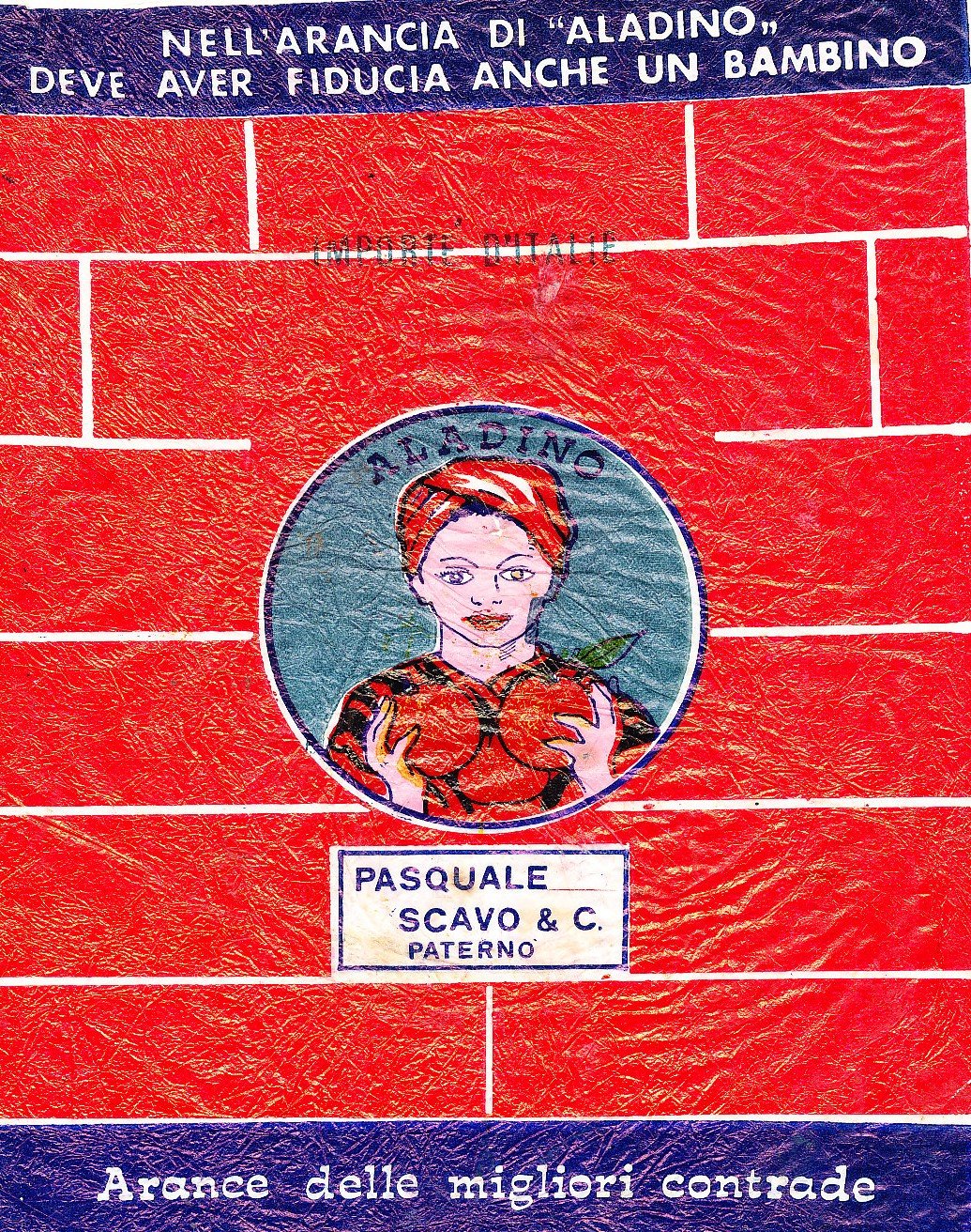 Aladino arance delle migliori contrade importe d italie pasquale scavo & c. paterno