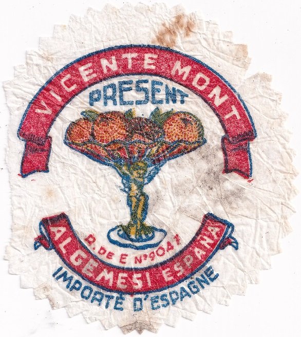 present vicente mont algemesi espana importe d espagne r.e. 9047