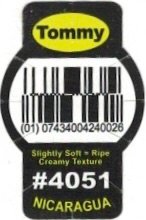 Tommy (01)074340042240026 slightly soft = ripe creamy texture #4051 nicaragua