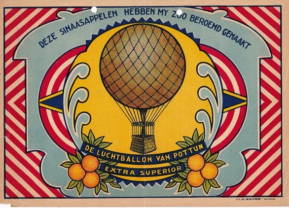de luchtballon van pottum extra superior deze sinaasappelen hebben my zoo beroemd genaakt