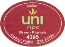 Uni ripe belize green papaya 4395 compostable oki s0728