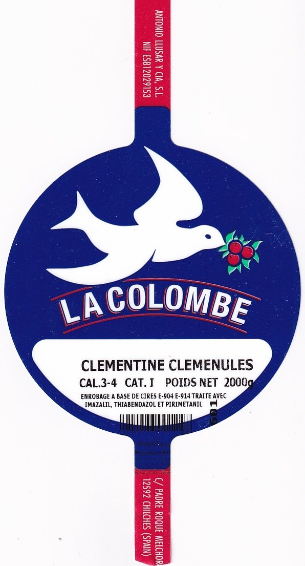La colombe clementine clemenules 2000g