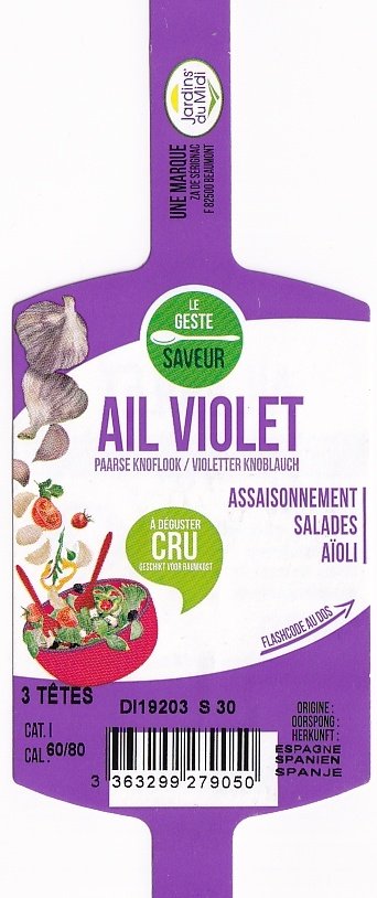 Le geste saveur ail violet a deguster cru jardins du midi 3 tetes espagne 3363299279050