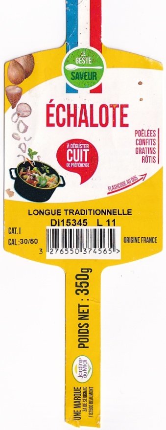 Le geste saveur echalote a deguster cuit jardins du midi 350g france 3276550374565>
