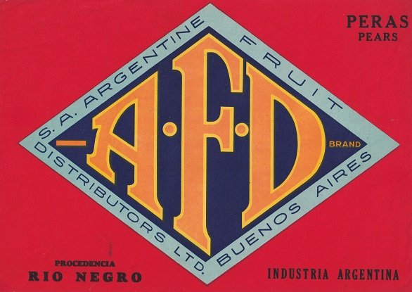 A-F-D brand s.a. argentine fruit buenos aires rio negro industria argentina