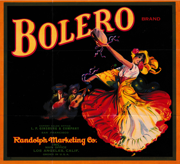 Bolero brand randolph marketing co. los angeles calif.