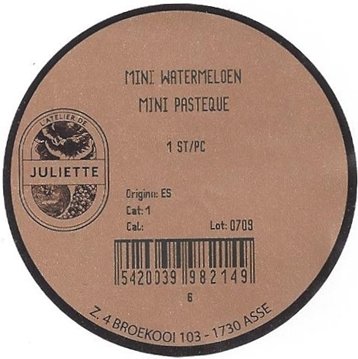 L atelier de juliette mini watermeloen mini pasteque 1st/pc origine: es cat: 1 5420039982149 6
