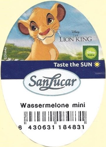 San lucar disney the lion king taste the sun wassermelone mini 8430631184831