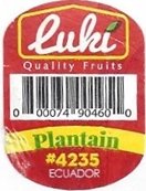 luki quality fruits 000074904600 plantain #4235 ecuador