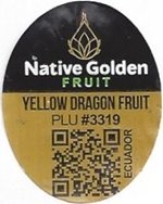 native golden fruit yellow dragon fruit plu #3319 ecuador