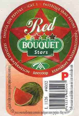 Bouquet stars red anecoop pasteque sans pepins l1126 p #4032 8412276685447