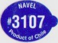 navel #3107 product of chile