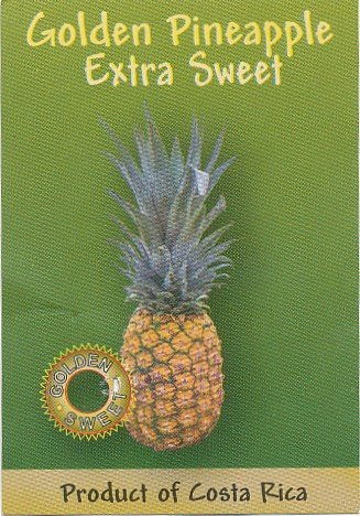 Golden pineapple extra sweet golden sweet product of costa rica