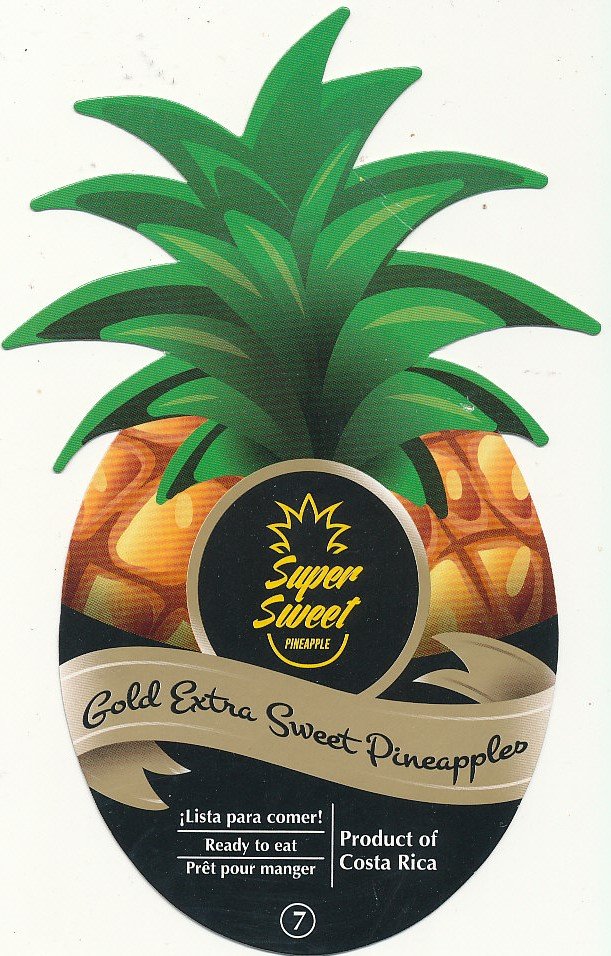 Super sweet pineapple gold extra sweet pineapples product of costa rica 7 tropicales del valle 7441029614879