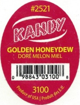 Kandy #2521 golden honeydew dore melon miel 09884303100 3100 produce of usa produit des e.u.