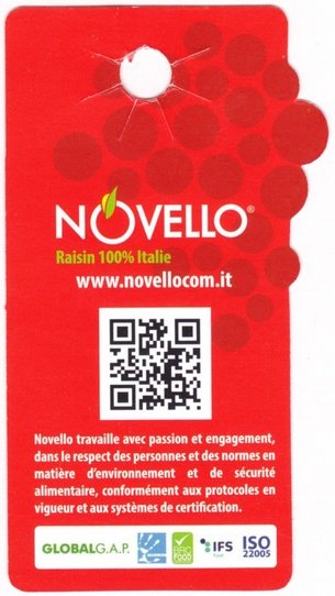 Novello raisin 100% italia www.novellocom.it QR 30